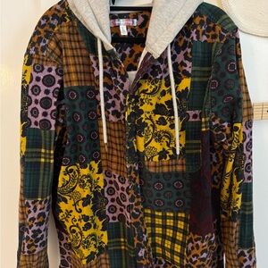 Urban Outfitters Over-sized Corduroy Coat with Gray Hood Size L